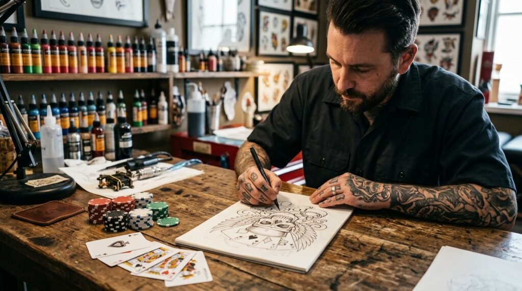 tattoos of poker cards